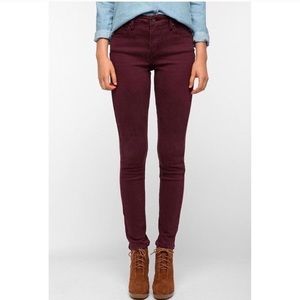 Burgundy Carmar Skinny Jeans Size 27
